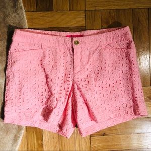 Lilly Pulitzer Kelly Shorts- Pink Eyelet- NWT